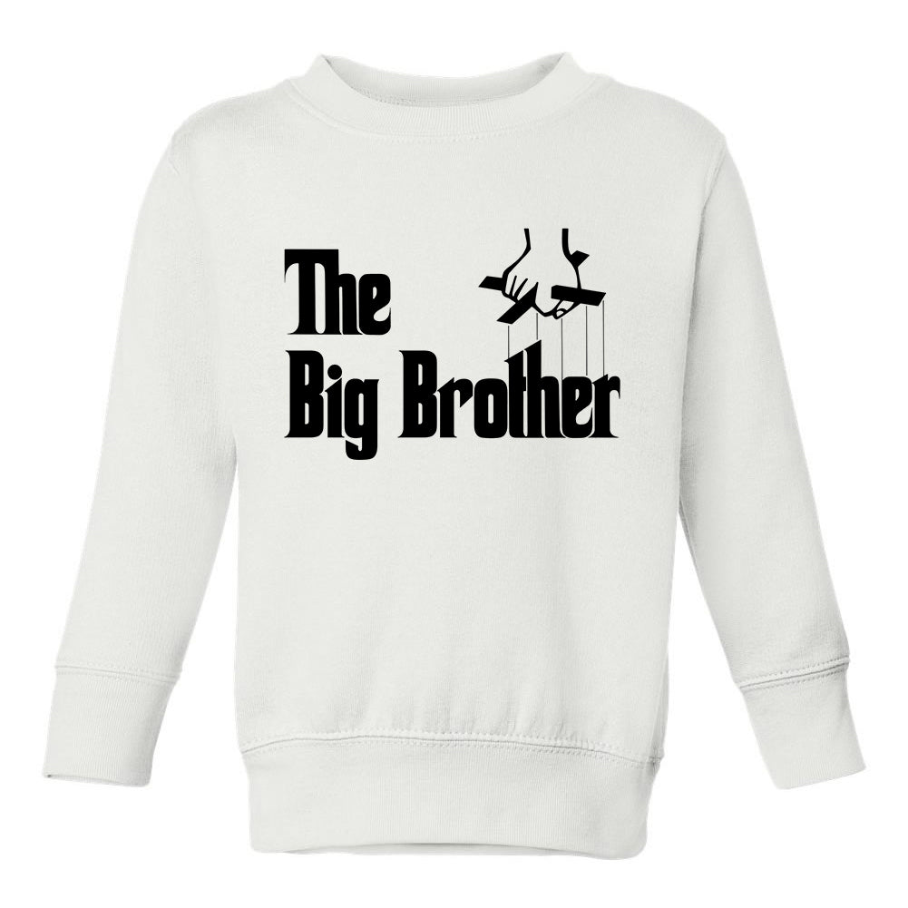 The Big Brother Funny New Baby Toddler Boys Crewneck Sweatshirt White