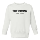 The Bronx New York Fashion Toddler Boys Crewneck Sweatshirt White