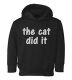 The Cat Did It Toddler Boys Pullover Hoodie Black