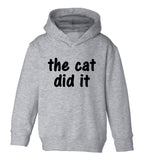 The Cat Did It Toddler Boys Pullover Hoodie Grey
