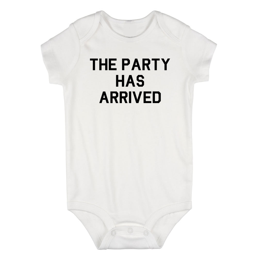 The Party Has Arrived Birthday Infant Baby Boys Bodysuit White