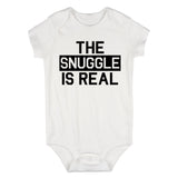 The Snuggle Is Real Struggle Baby Bodysuit One Piece White