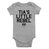 Tias Little Rebel Emoji Infant Baby Boys Bodysuit Grey