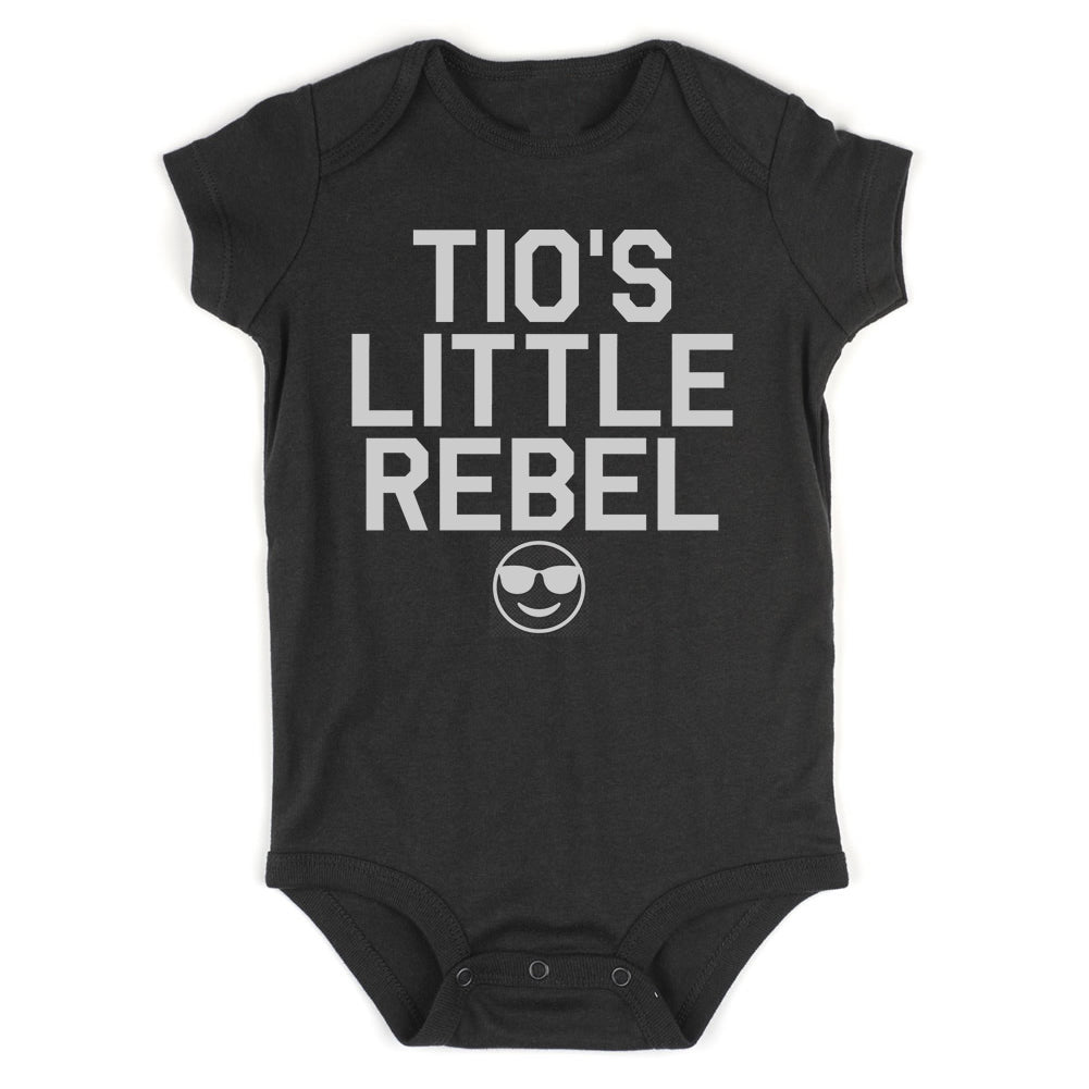 Tios Little Rebel Emoji Infant Baby Boys Bodysuit Black