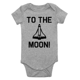 To The Moon Infant Baby Boys Bodysuit Grey