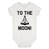 To The Moon Infant Baby Boys Bodysuit White