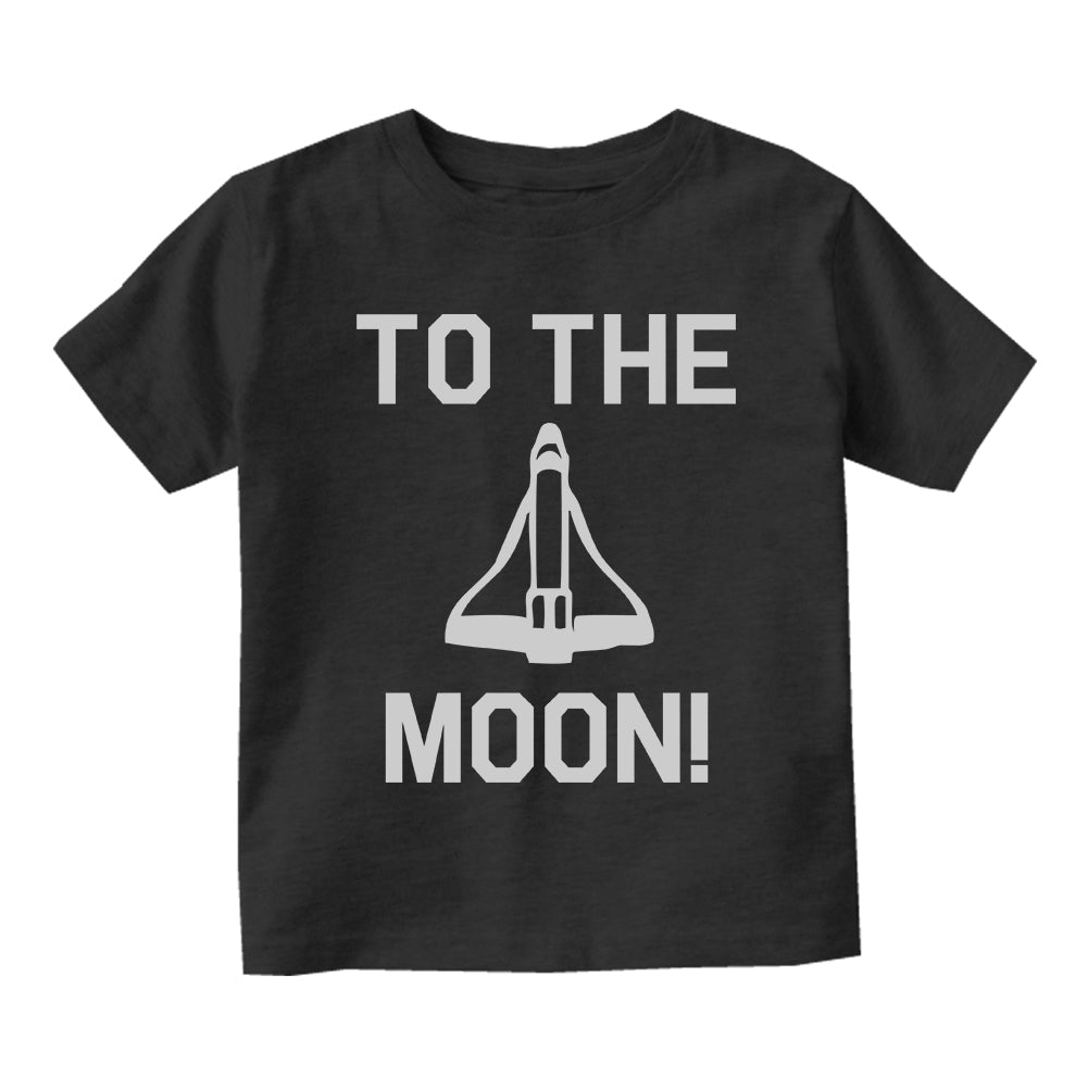 To The Moon Toddler Boys Short Sleeve T-Shirt Black