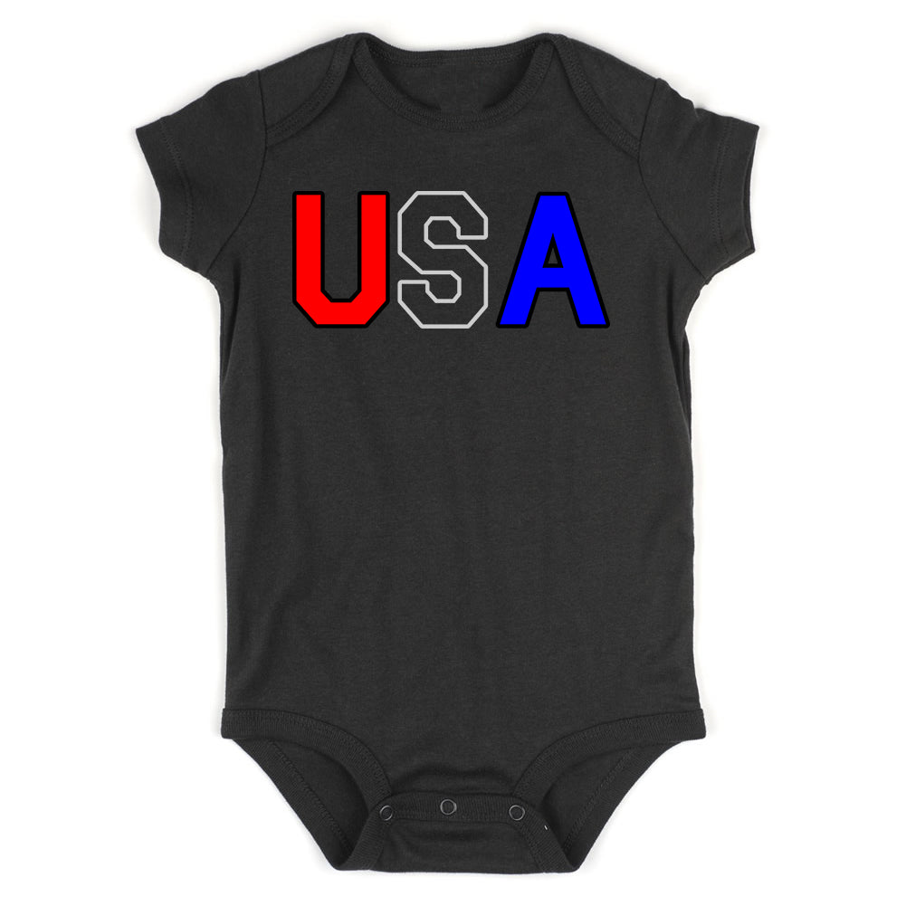 USA Infant Baby Boys Bodysuit Black