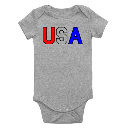 USA Infant Baby Boys Bodysuit Grey
