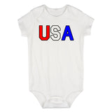 USA Infant Baby Boys Bodysuit White