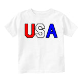 USA Infant Baby Boys Short Sleeve T-Shirt White