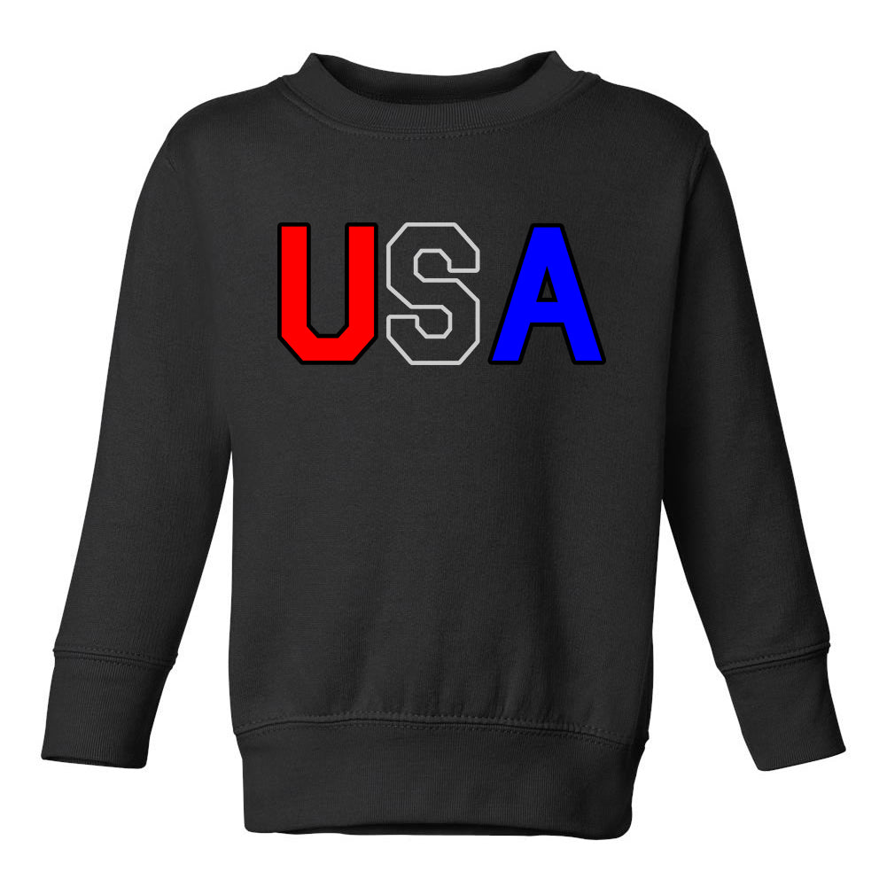 USA Toddler Boys Crewneck Sweatshirt Black