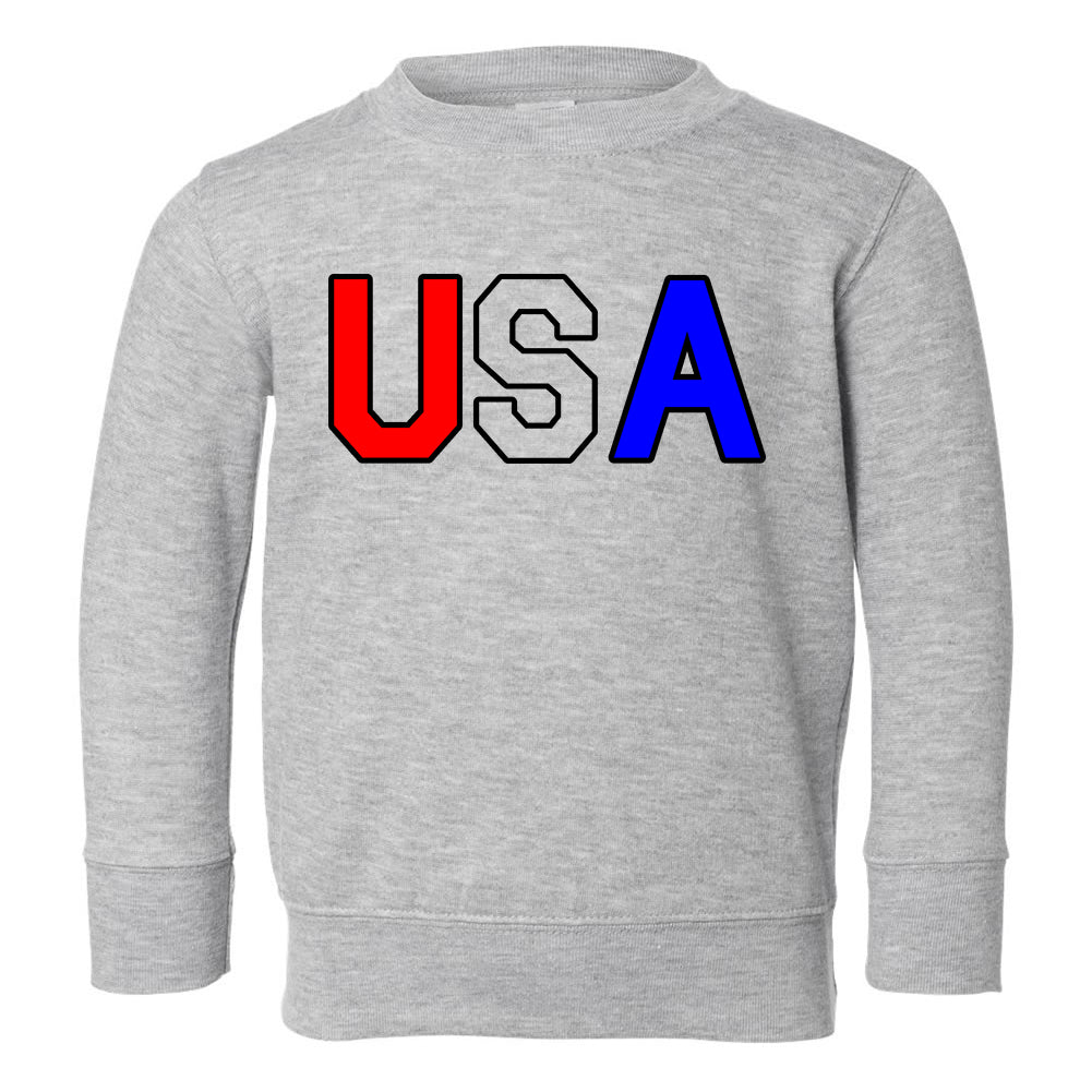 USA Toddler Boys Crewneck Sweatshirt Grey