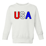 USA Toddler Boys Crewneck Sweatshirt White