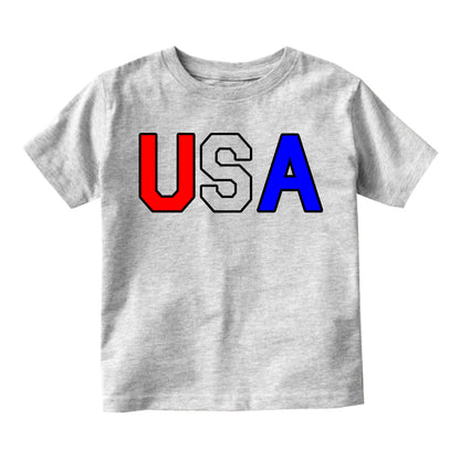 USA Toddler Boys Short Sleeve T-Shirt Grey