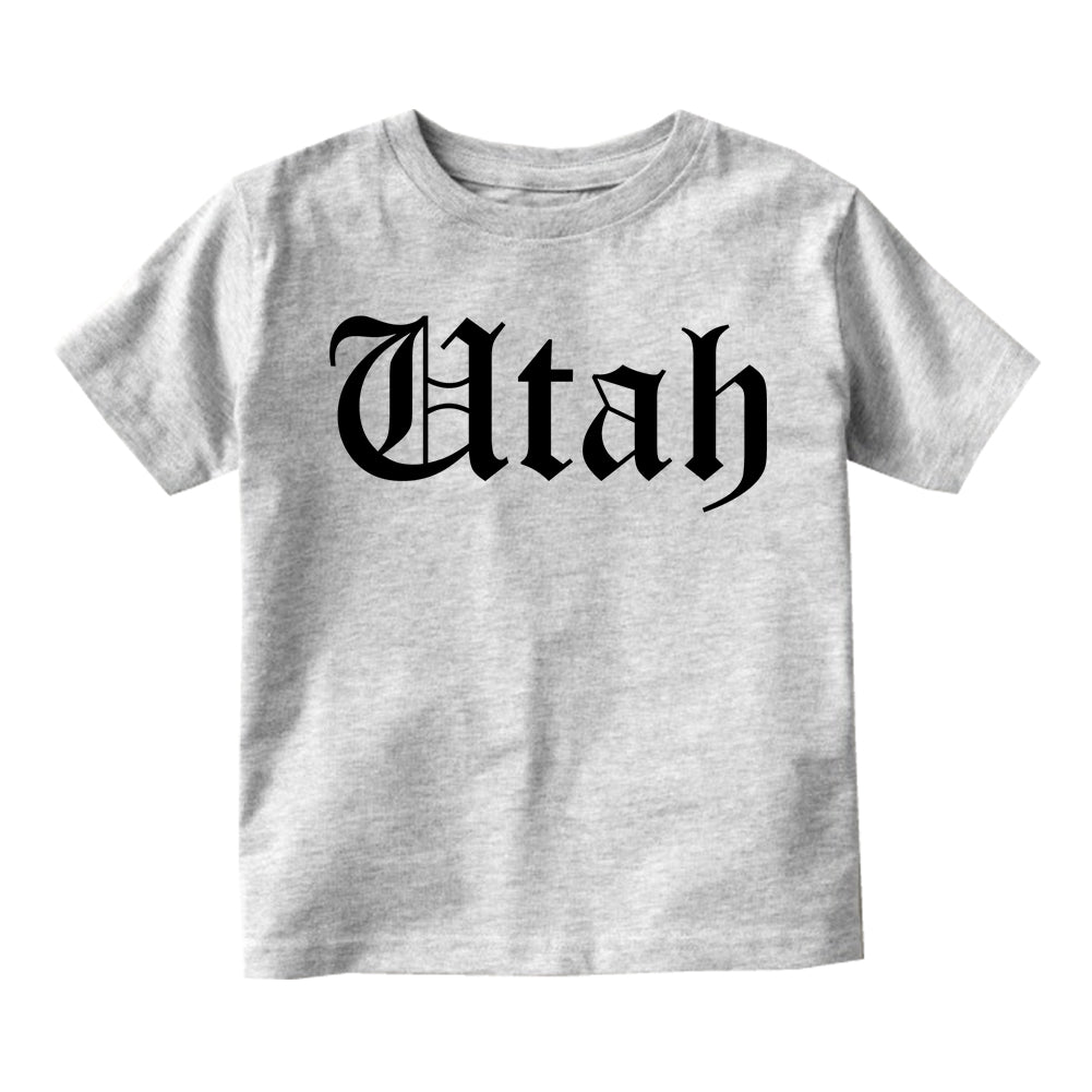 Utah State Old English Toddler Boys Short Sleeve T-Shirt Grey
