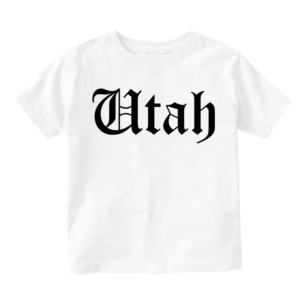 Utah State Old English Toddler Boys Short Sleeve T-Shirt White