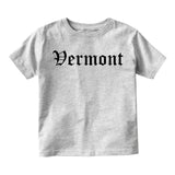 Vermont State Old English Infant Baby Boys Short Sleeve T-Shirt Grey