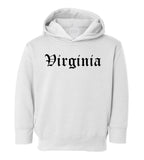 Virginia State Old English Toddler Boys Pullover Hoodie White