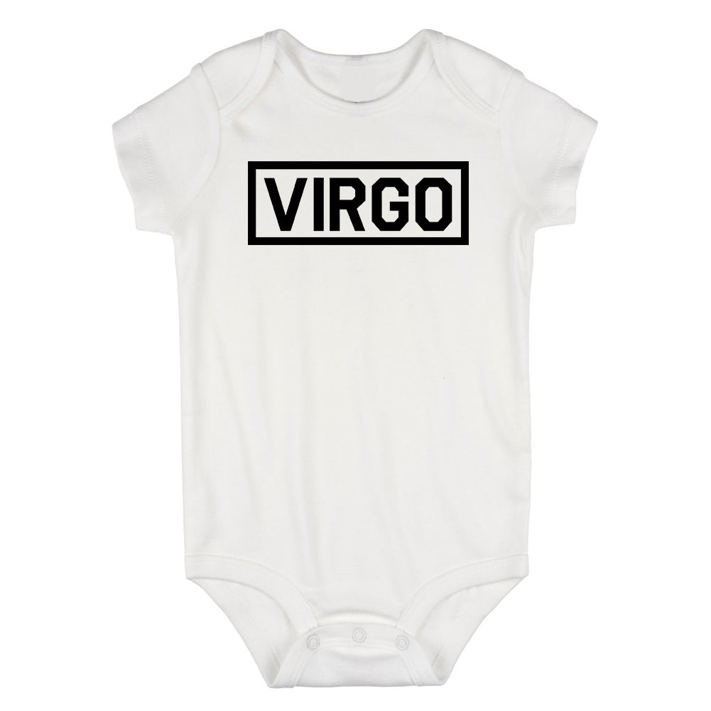 Virgo Horoscope Sign Infant Baby Boys Bodysuit White