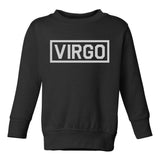 Virgo Horoscope Sign Toddler Boys Crewneck Sweatshirt Black