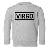 Virgo Horoscope Sign Toddler Boys Crewneck Sweatshirt Grey