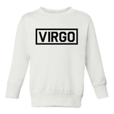 Virgo Horoscope Sign Toddler Boys Crewneck Sweatshirt White