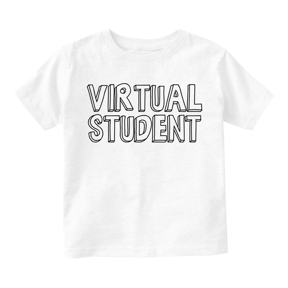 Virtual Student School Infant Baby Boys Short Sleeve T-Shirt White