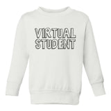 Virtual Student School Toddler Boys Crewneck Sweatshirt White