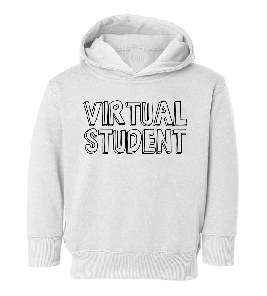 Virtual Student School Toddler Boys Pullover Hoodie White