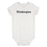 Washington State Old English Infant Baby Boys Bodysuit White