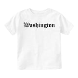 Washington State Old English Infant Baby Boys Short Sleeve T-Shirt White