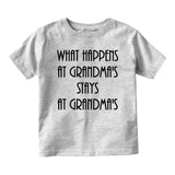 What Happens At Grandmas Baby Toddler Short Sleeve T-Shirt Grey