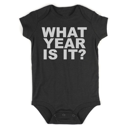 What Year Is It Birth Infant Baby Boys Bodysuit Black