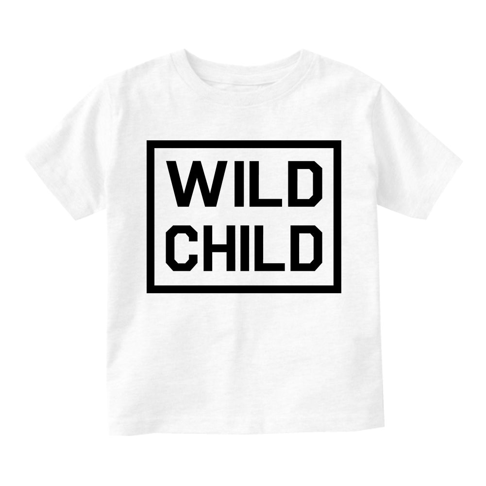 Wild Child Box Logo Infant Baby Boys Short Sleeve T-Shirt White