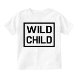 Wild Child Box Logo Infant Baby Boys Short Sleeve T-Shirt White