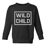 Wild Child Box Logo Toddler Boys Crewneck Sweatshirt Black
