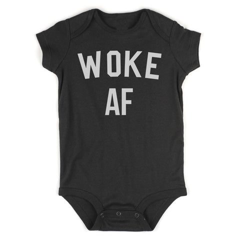 Woke AF Infant Baby Boys Bodysuit Black