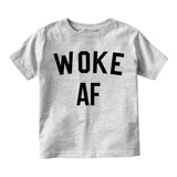 Woke AF Infant Baby Boys Short Sleeve T-Shirt Grey