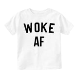 Woke AF Toddler Boys Short Sleeve T-Shirt White