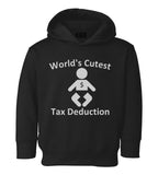 Worlds Cutest Tax Deduction Funny Taxes Toddler Boys Pullover Hoodie Black