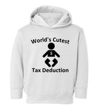 Worlds Cutest Tax Deduction Funny Taxes Toddler Boys Pullover Hoodie White
