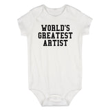 Worlds Greatest Artist Art Graphic Designer Infant Baby Boys Bodysuit White