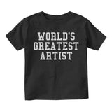 Worlds Greatest Artist Art Graphic Designer Toddler Boys Short Sleeve T-Shirt Black