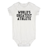 Worlds Greatest Athlete Funny Sports Infant Baby Boys Bodysuit White
