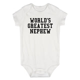 Worlds Greatest Nephew Birthday Gift Infant Baby Boys Bodysuit White