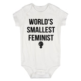 Worlds Smallest Feminist Fist Baby Bodysuit One Piece White