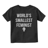 Worlds Smallest Feminist Fist Baby Toddler Short Sleeve T-Shirt Black