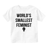 Worlds Smallest Feminist Fist Baby Toddler Short Sleeve T-Shirt White