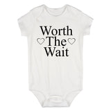 Worth The Wait Adoption Baby Bodysuit One Piece White